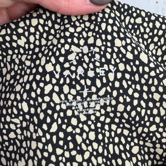Varley Black Mixed Pebble Print Luna High Rise 7/8 Legging Size Large - Picture 11 of 16